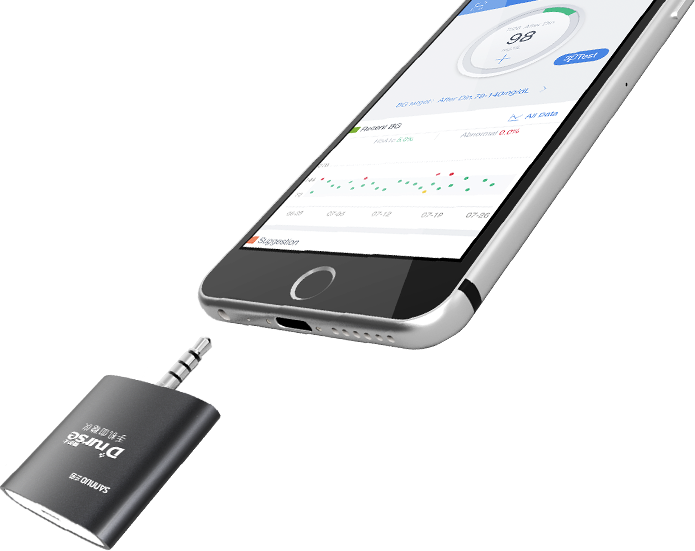 Smartphone Into A Smart Blood Glucose Meter - Iphone (695x551), Png Download