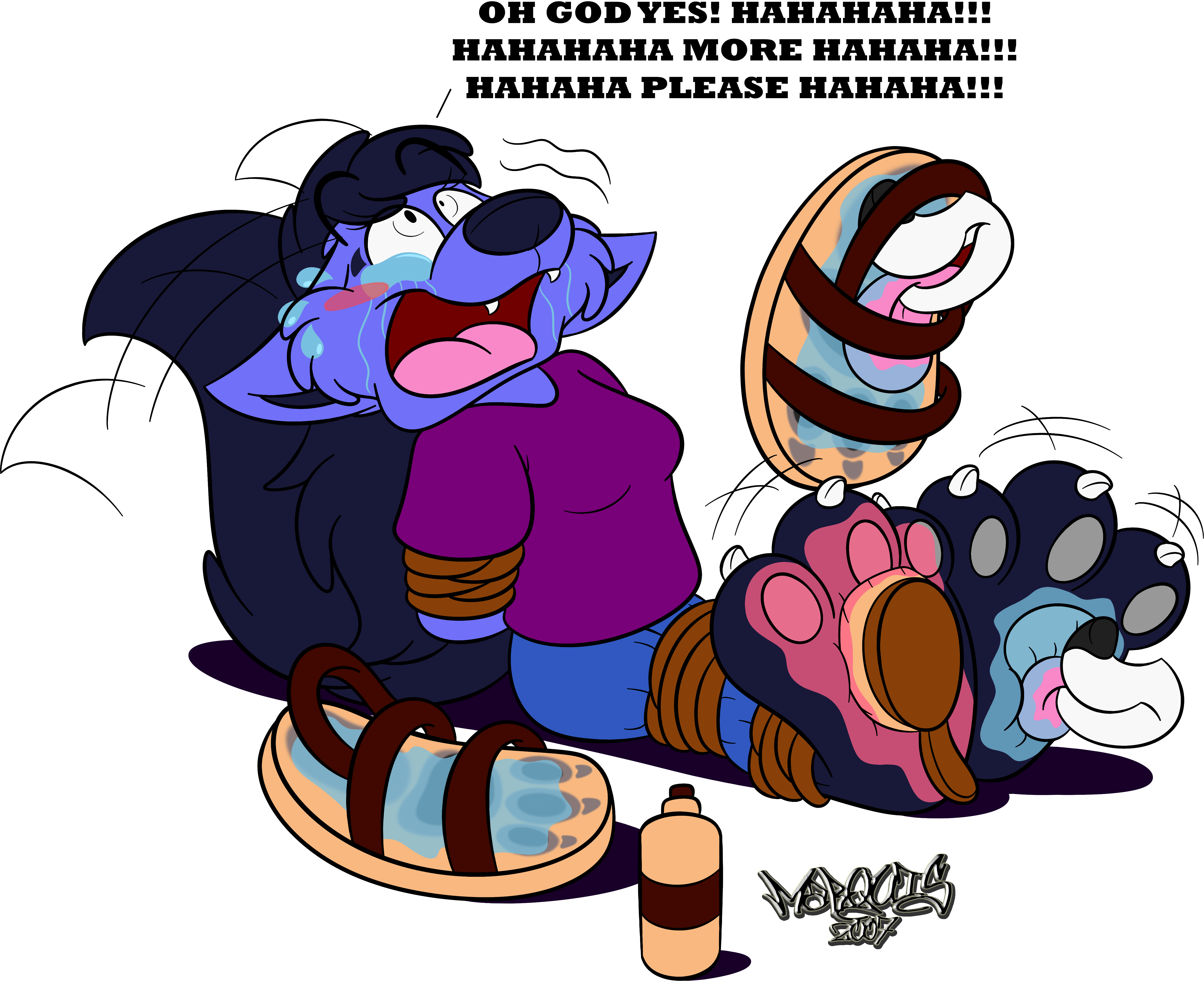 Ghostly Tickles - Cartoon (4759x3878), Png Download