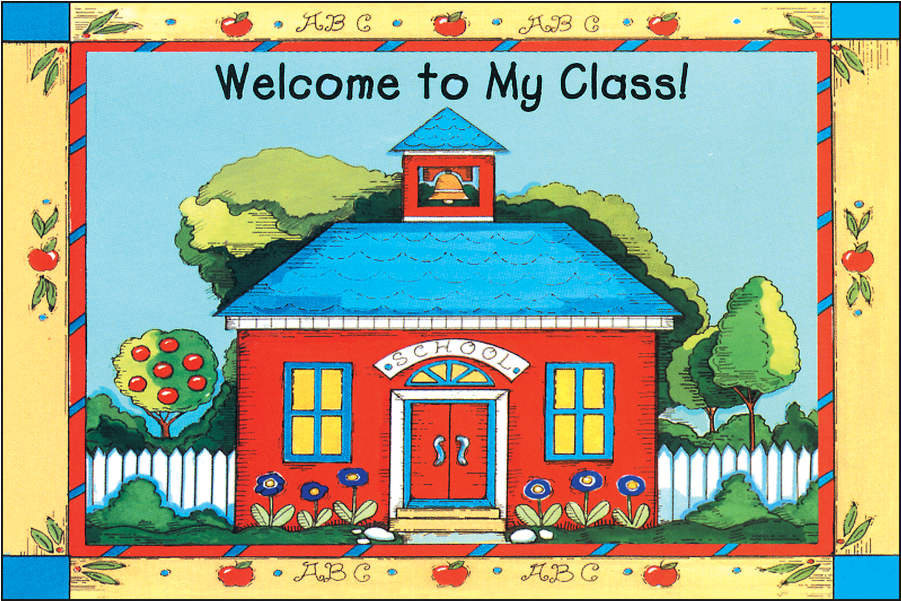 Tcr1198 Schoolhouse Welcome Postcards Image - Illustration (900x900), Png Download