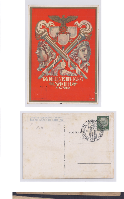 Postcard Munchen - Tag Der Deutschen Kunst München (550x800), Png Download