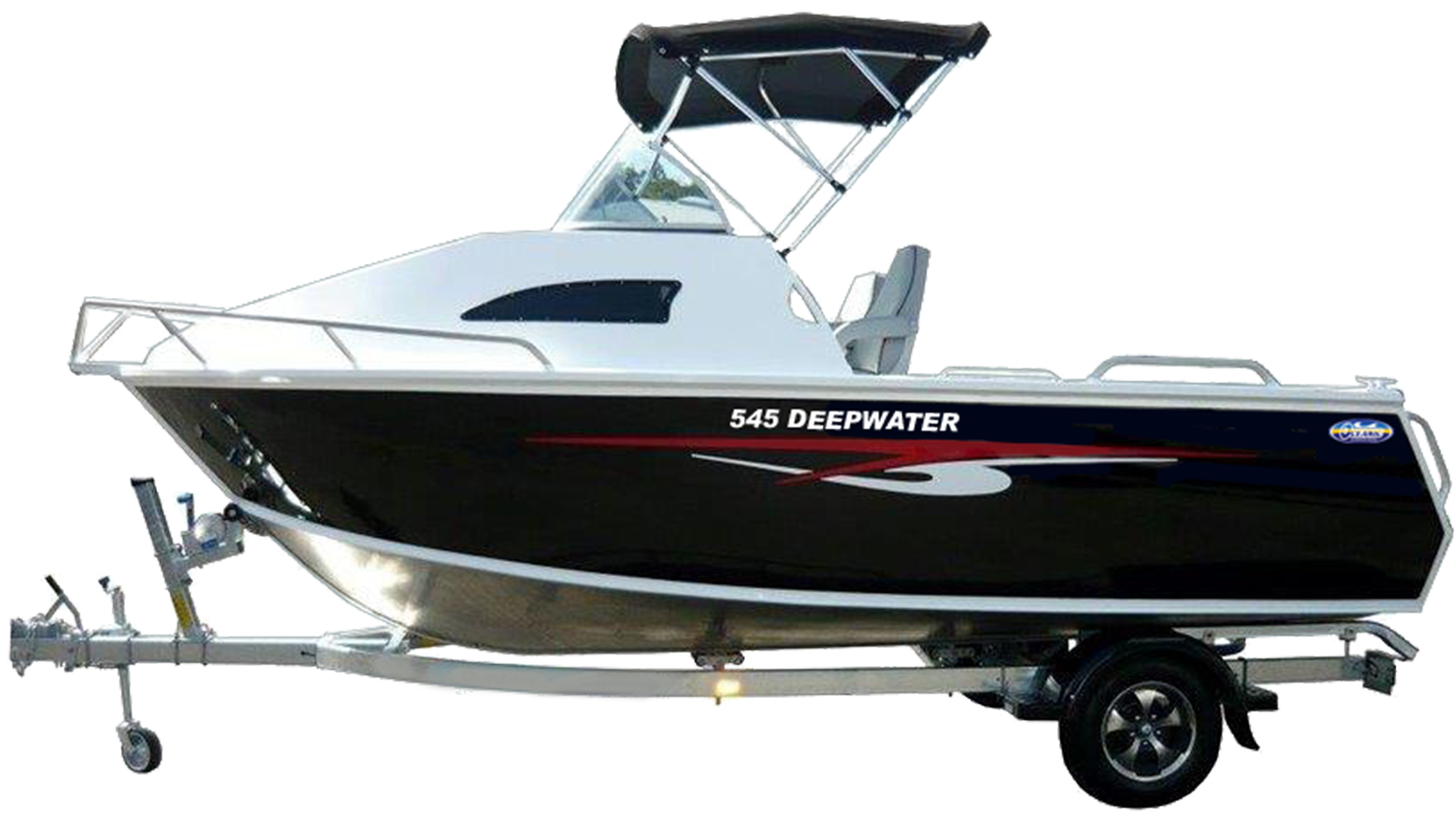 Oceanic's New Range Of Boat And Trailer Packages Combine - Boat On Trailer Png (1500x893), Png Download