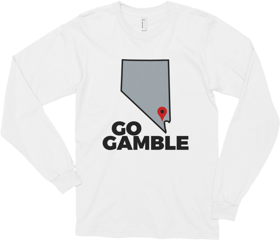 White Location Las Vegas Long Sleeve T-shirt - Sweatshirt (1000x1000), Png Download