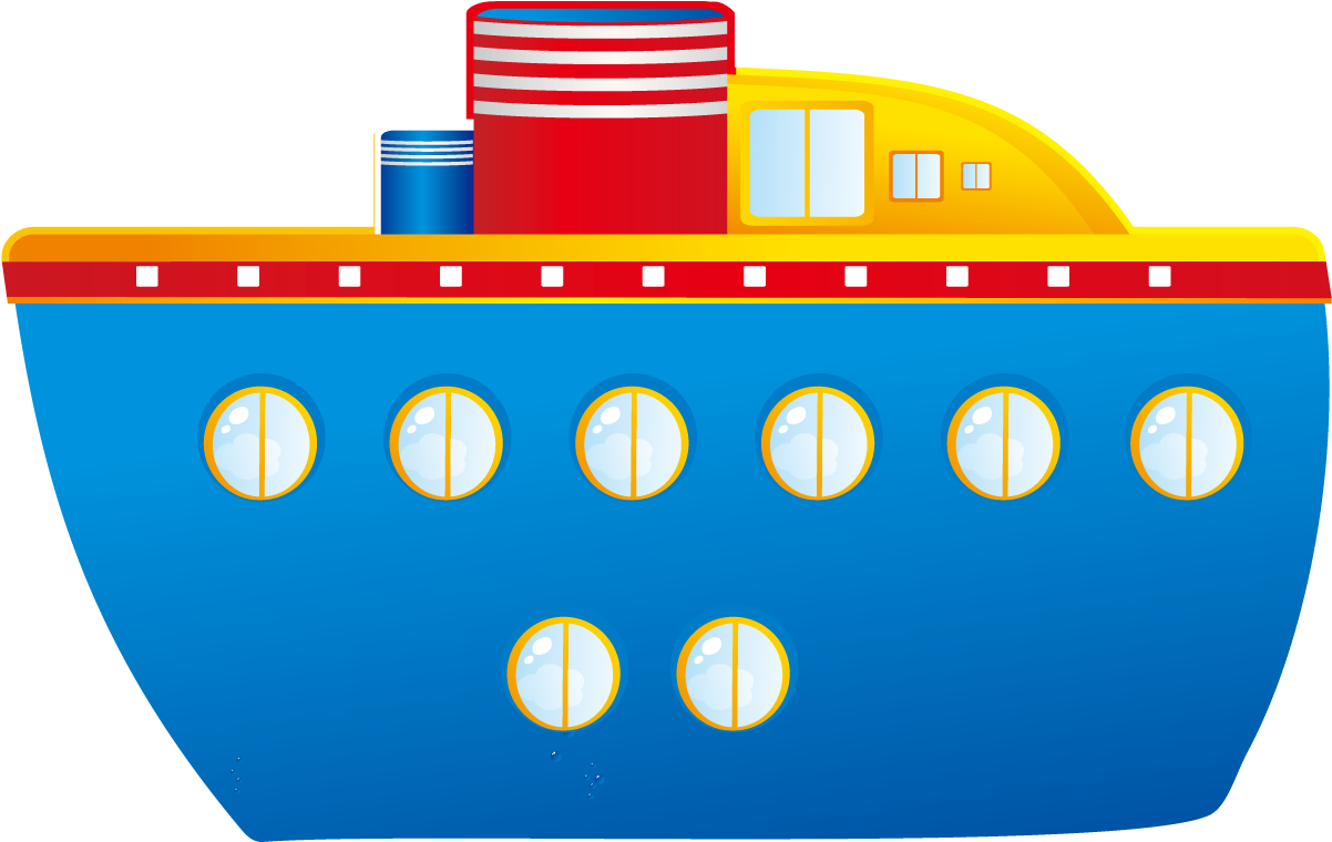Download Cartoon Cruise Ship - Blue Boat Clip Art PNG Image with No  Background 