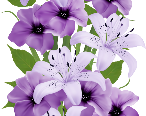 Mauve Clipart Lavender Floral - Clipart Of Flowers Bouquet (640x480), Png Download