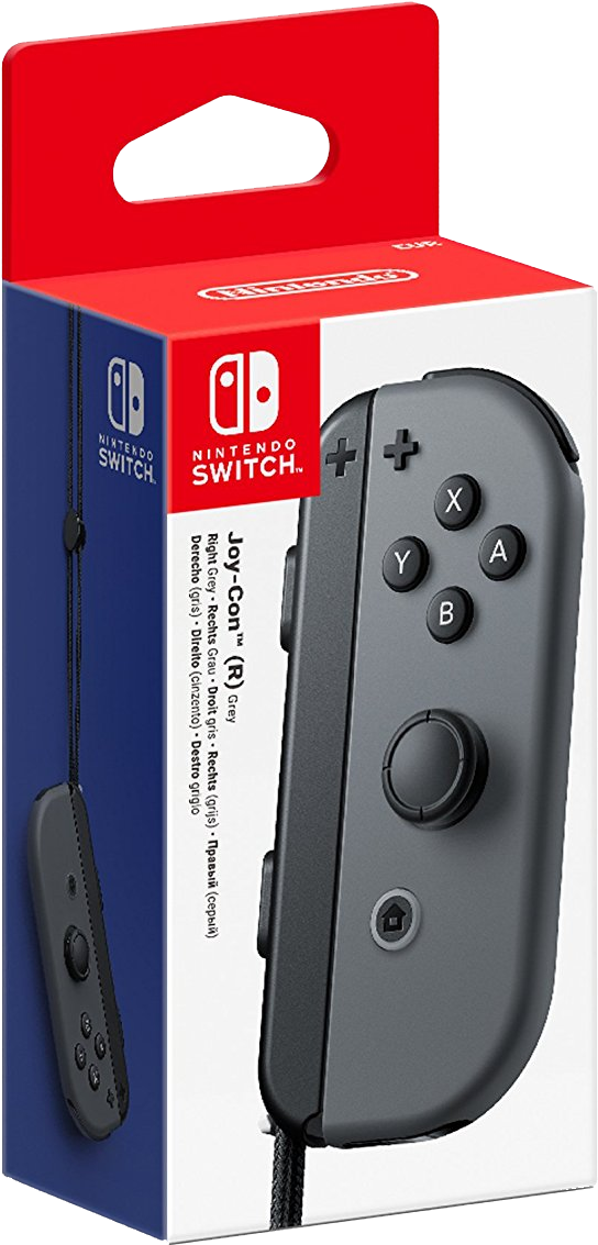 Nintendo Switch Joy Con Controller Right Grey - Nintendo Switch Joy Con R (590x1174), Png Download