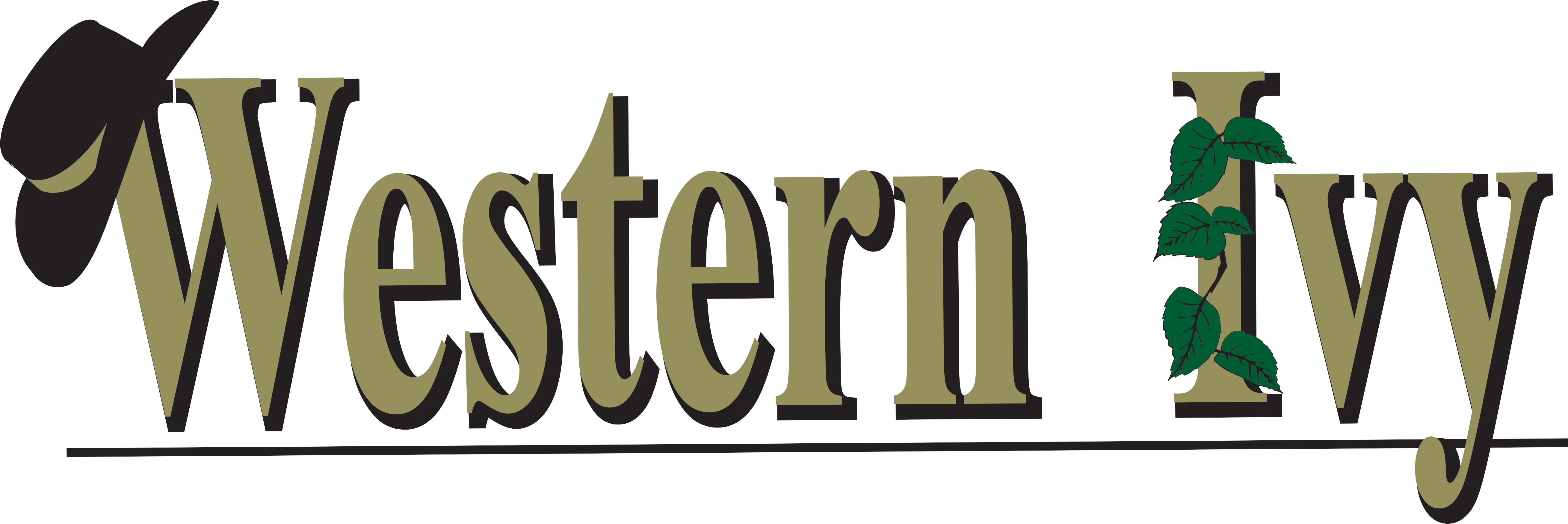 Western Ivy - Calligraphy (5234x1748), Png Download