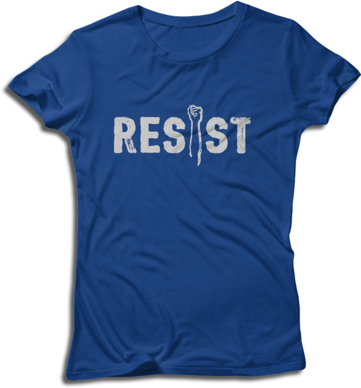 Anti Trump Power Fist T-shirt - Active Shirt (740x895), Png Download