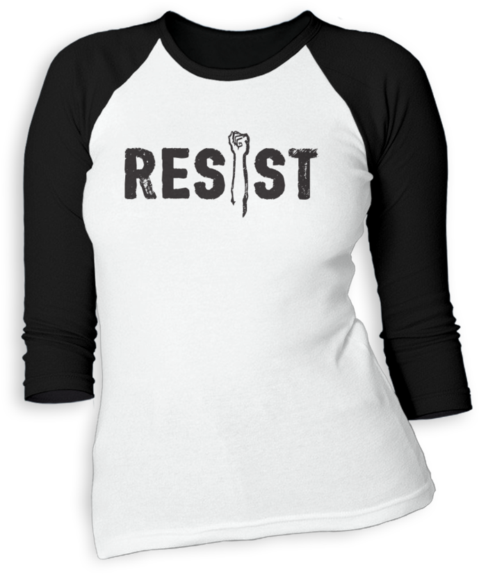 Anti Trump Power Fist T-shirt - Shirt (740x895), Png Download