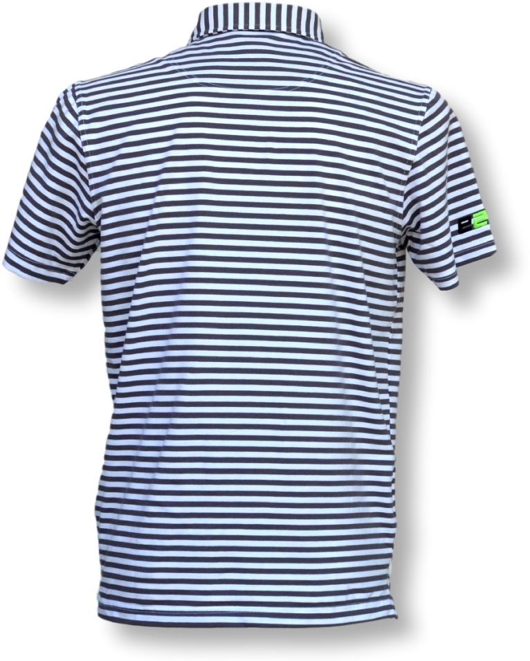 Polo De Hombre Gris Y Blanco Rayas - Polo Shirt (1000x1000), Png Download