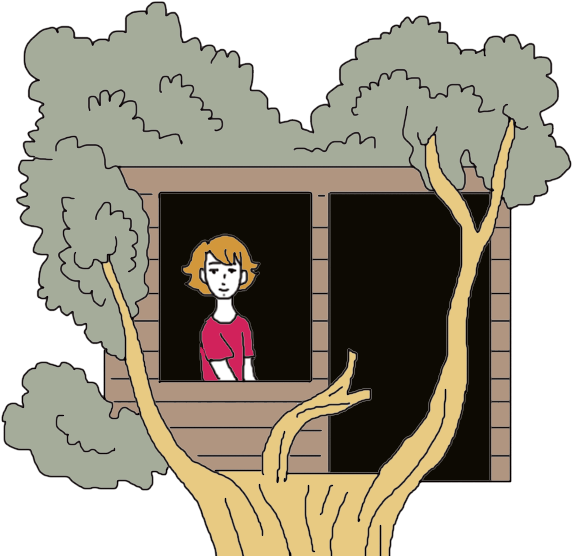 Tree House Dream Meaning - Cartoon (600x600), Png Download