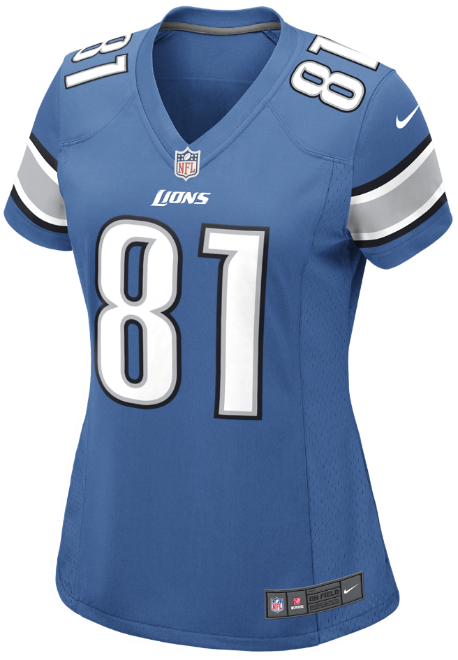 Nike Nfl Detroit Lions Women's Football Home Game Jersey - Detroit Lions (1000x1000), Png Download