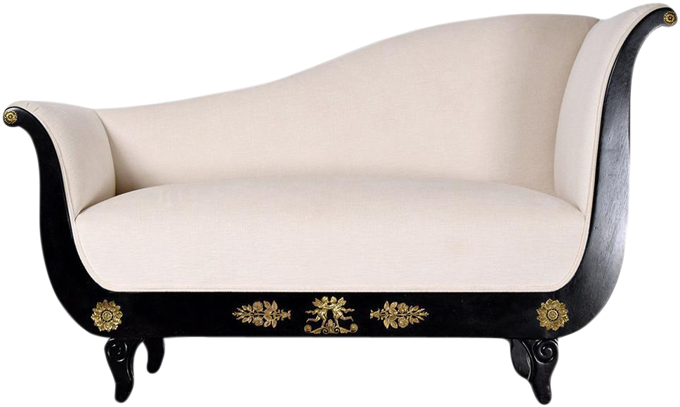 Antique Chaisee White Furniture Design Awesome Code - Chaise Longue (967x967), Png Download