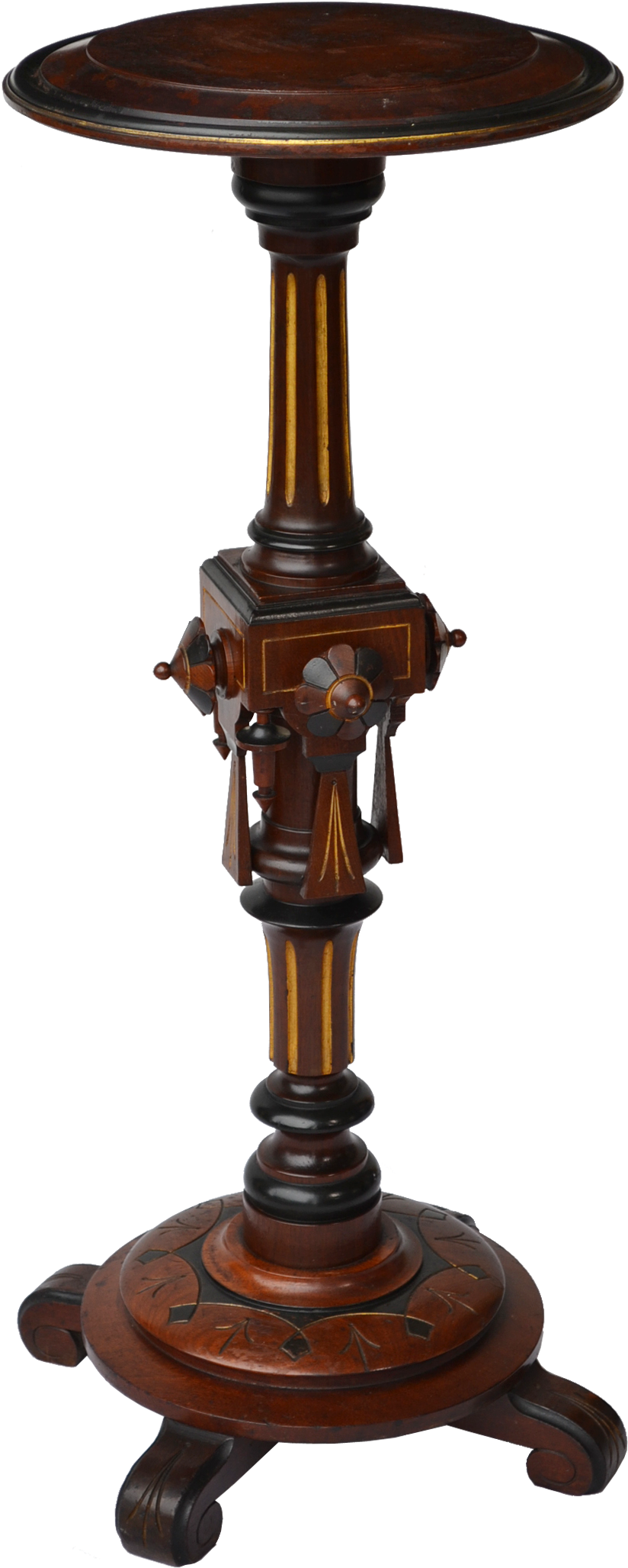 The Original Gilt And Ebony Is In Generally Good Condition - Column (872x2096), Png Download