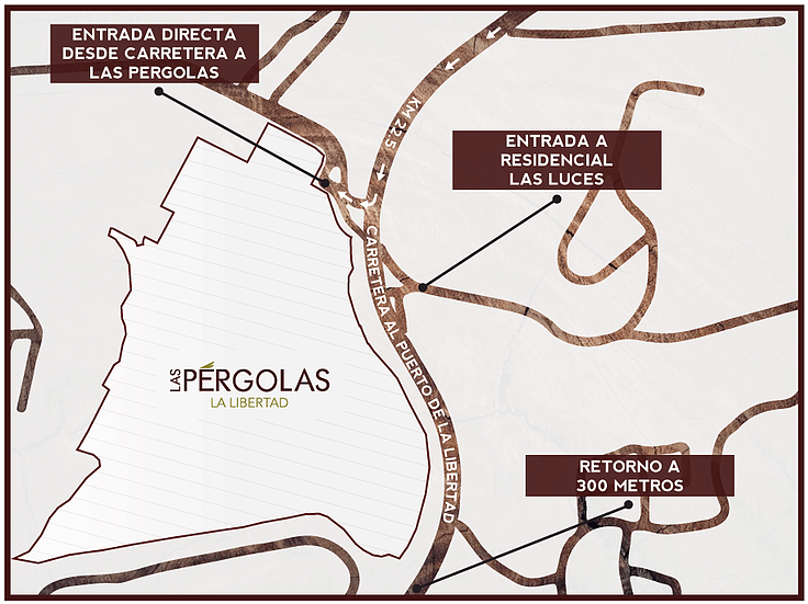 Mapa Ubicacion Las Pergolas La Libertad - Diagram (825x619), Png Download
