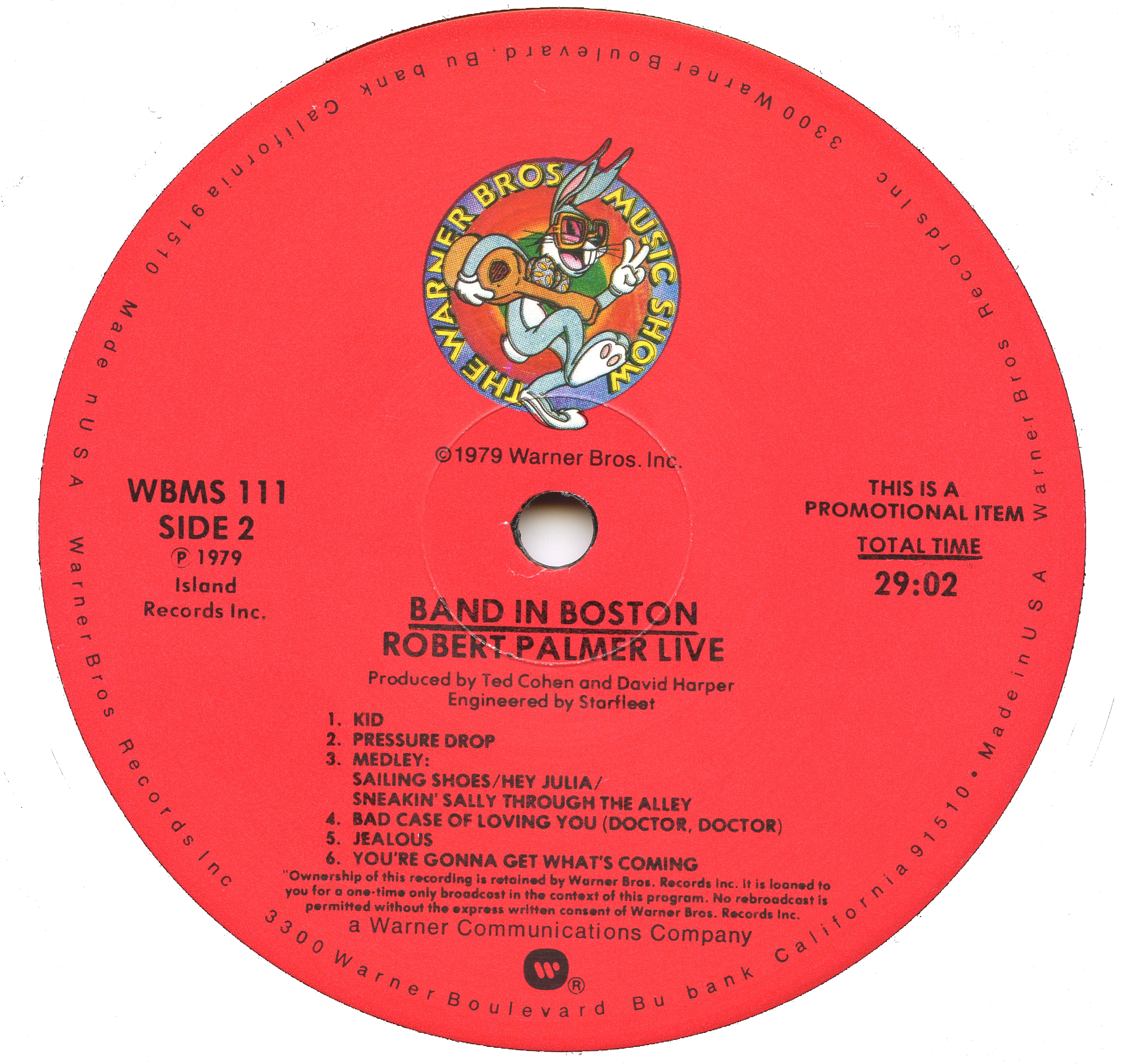 Robertpalmer1979 09 29bandinbostonvinylpromo - Cd (2563x2431), Png Download