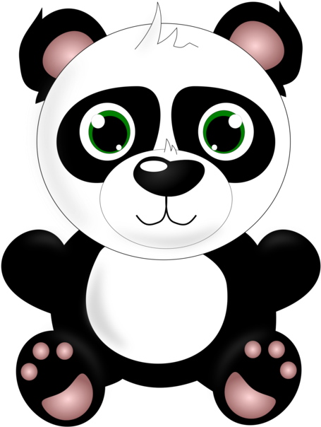 Giant Panda Bear Baby Grizzly Drawing Infant - Panda Teddy Bear Drawing (530x750), Png Download