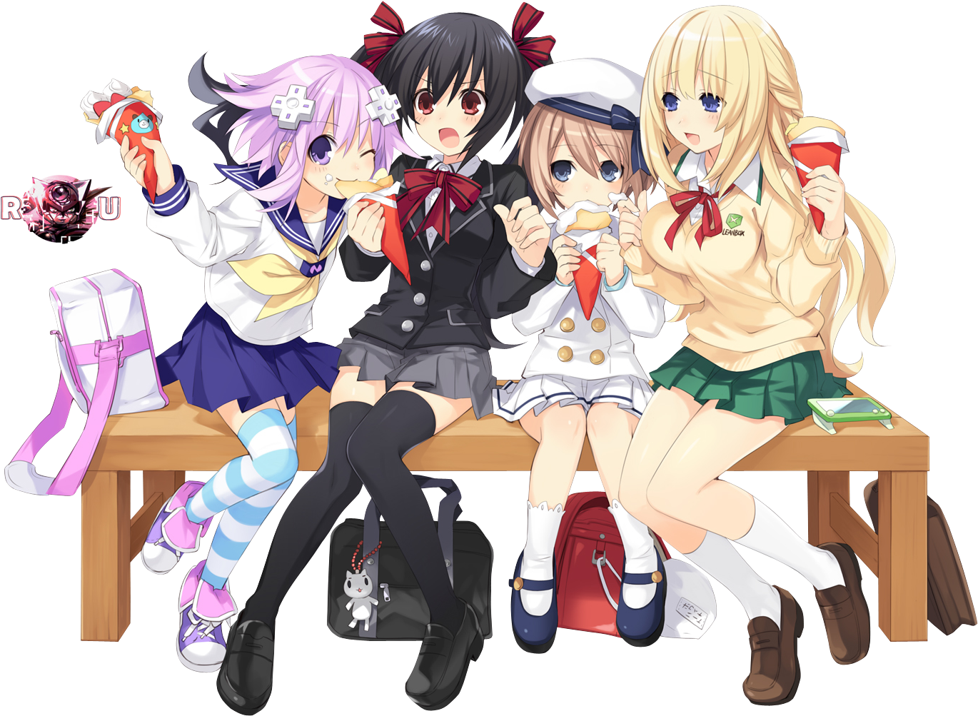Neptune And Noire Render (1440x1065), Png Download