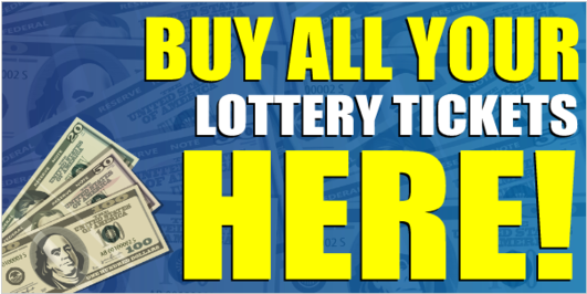 Buy All Your Lottery Tickets Here Vinyl Banner - Cash (560x560), Png Download