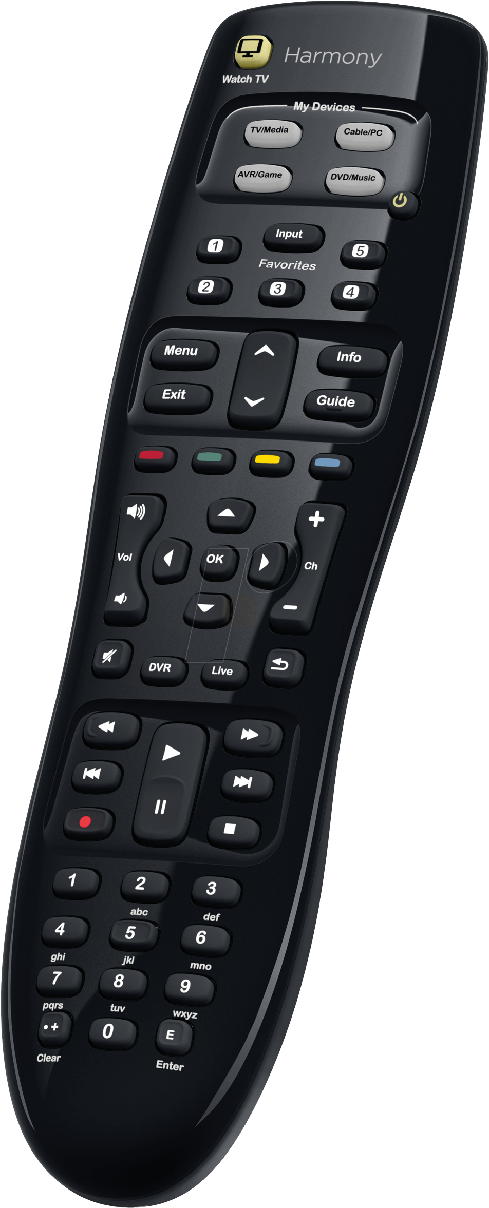 Ir Based Remote Control Logitech 915 - Logitech Harmony 350 (996x2362), Png Download