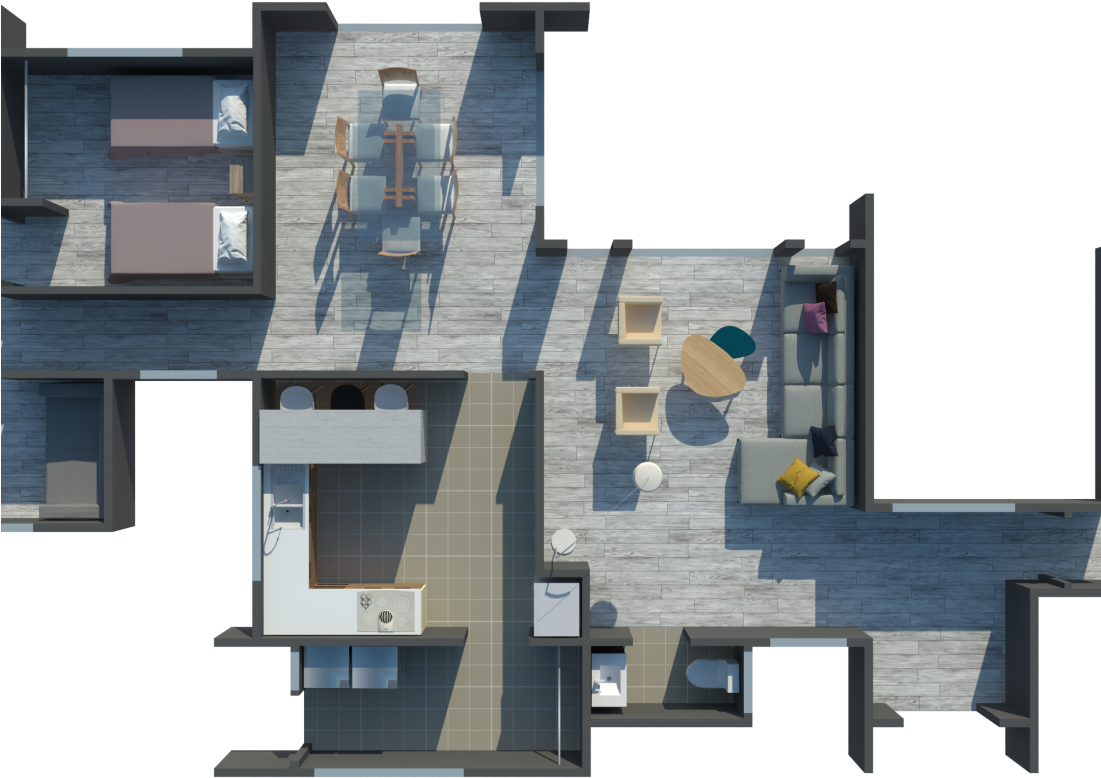 Planta Arquitectura 150 - Floor Plan (1100x1100), Png Download