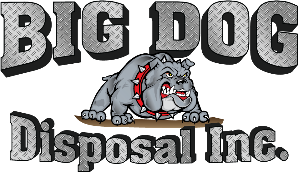 Big Dog Disposal, Order Local Dumpster Rentals, Trash - Big Dog Logo Png (1000x582), Png Download