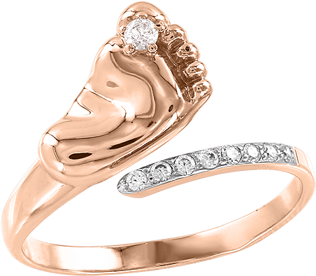 T147017071 Dr 233g - Babyfuß Ring Gold (709x709), Png Download