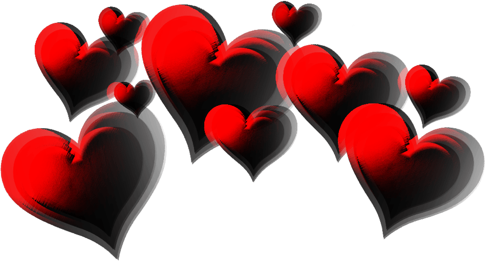 Heart Hearts Corazones Ftestickers Stickers Autocollant - Heart (1024x1024), Png Download