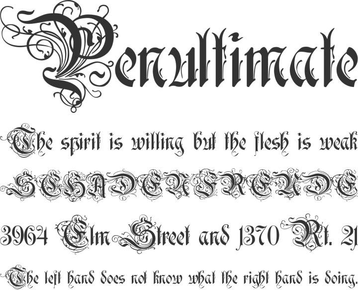 Decorative Font (720x584), Png Download