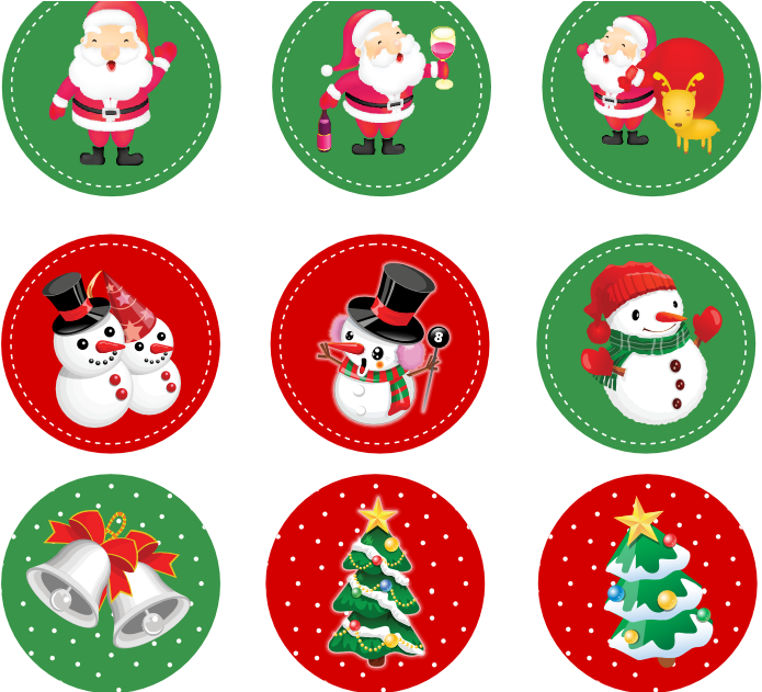 Free Printable Christmas Sticker (764x630), Png Download