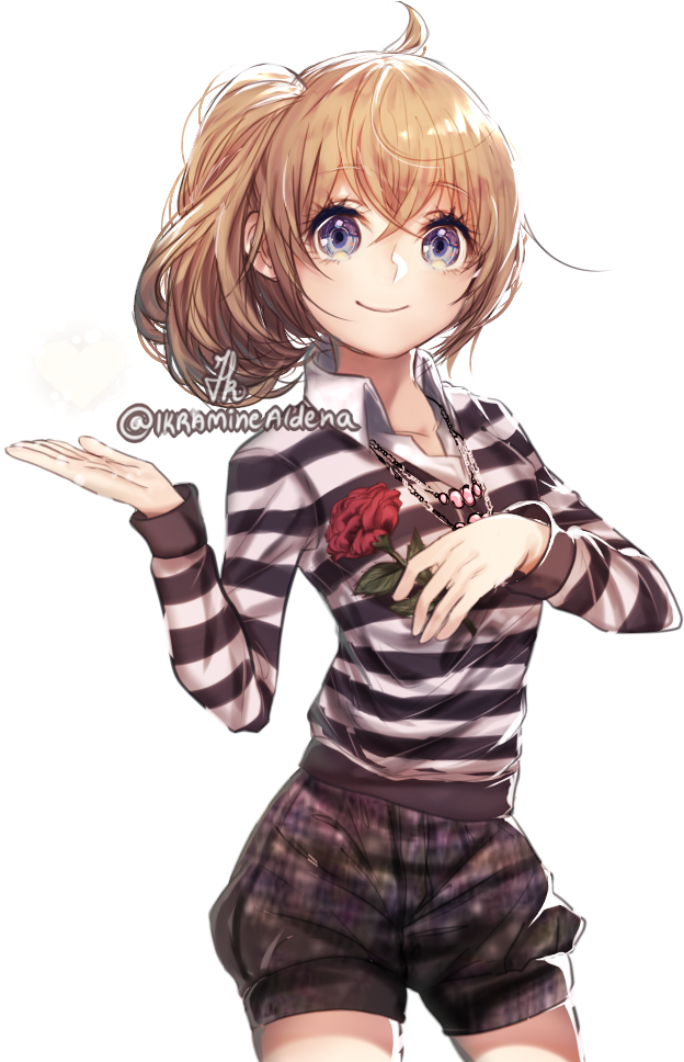 Kilari Tsukishima Kilari Anime Girl Brown Hair Pony - Anime Girl Brown Hair Tail (636x967), Png Download