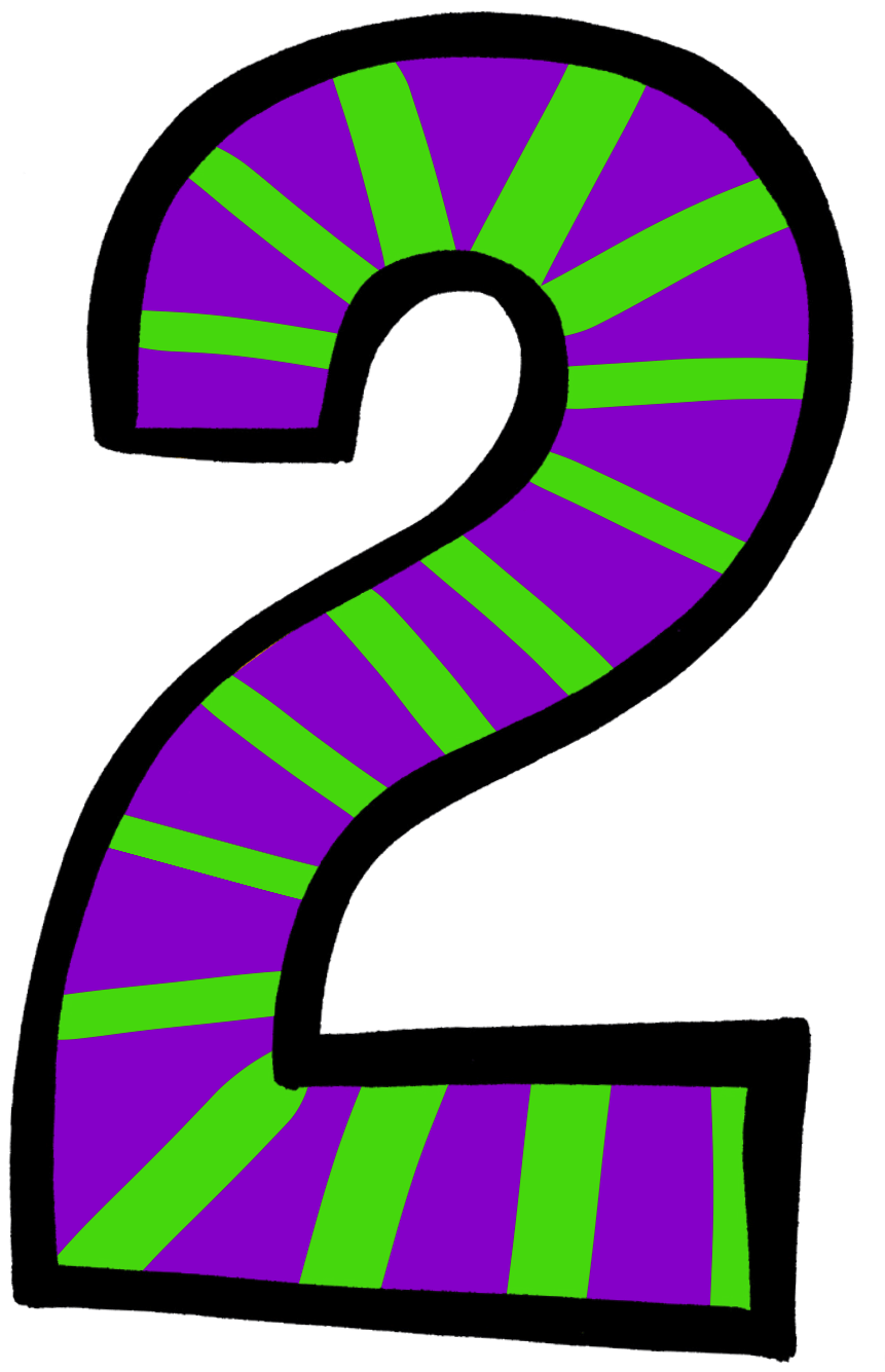 Download Mickey Mouse Number 2 Png PNG Image with No Background
