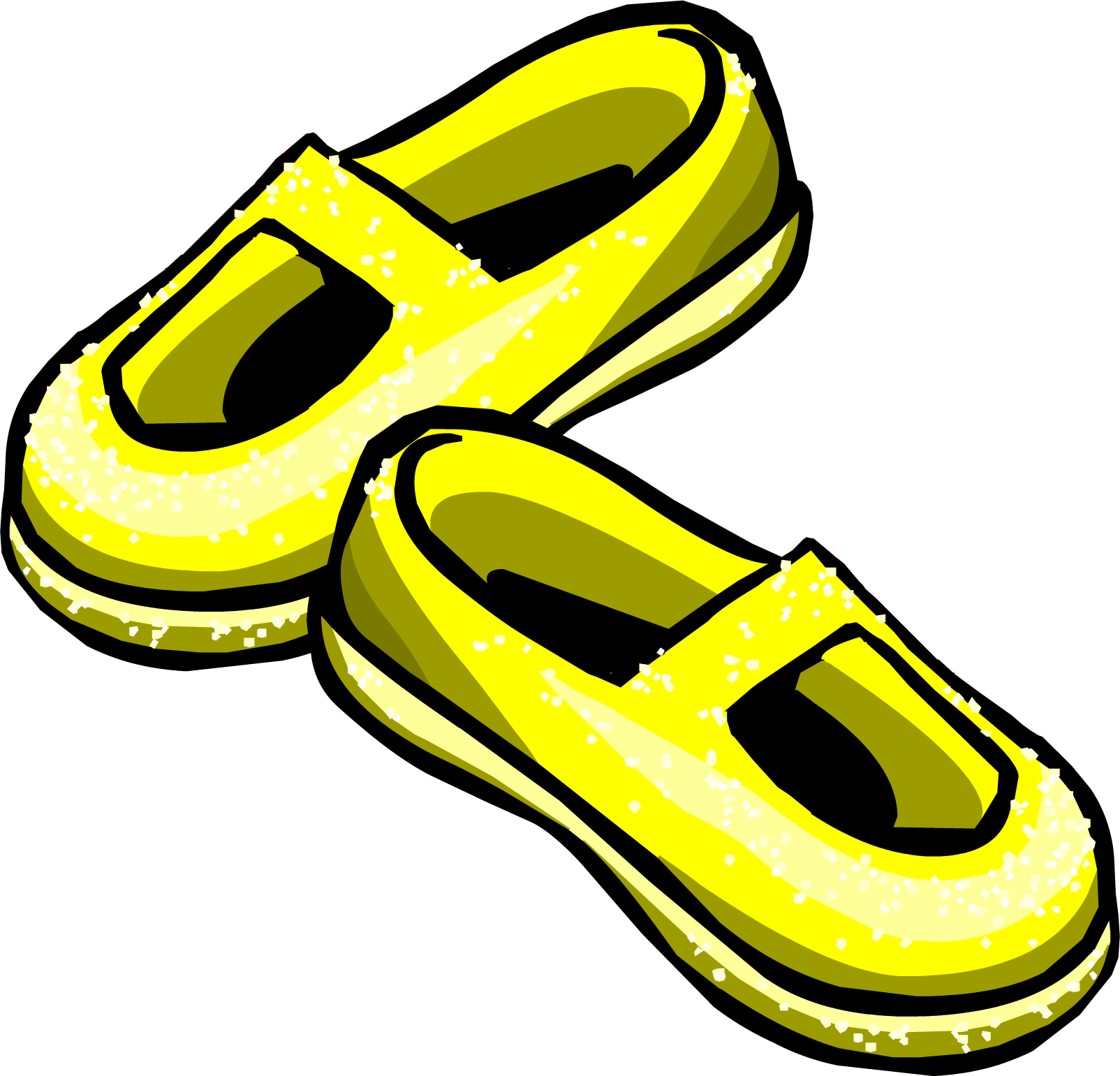 Clip Black And White Stock Sneakers Clipart Basketball - Club Penguin Yellow Shoes (1604x1541), Png Download