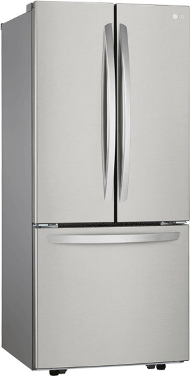 Lg Bottom Freezer And French Doors Refrigerator - Refrigerator (519x804), Png Download