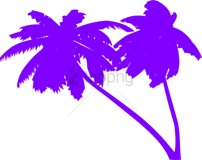 Free Png 80s Palm Tree Vector Png Image With Transparent - Palm Trees Vector Png (850x673), Png Download