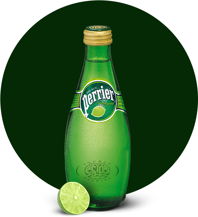 Perrier Sparkling Water, Lime, 330ml Glass Bottle - Carbonated Soft Drinks (900x900), Png Download