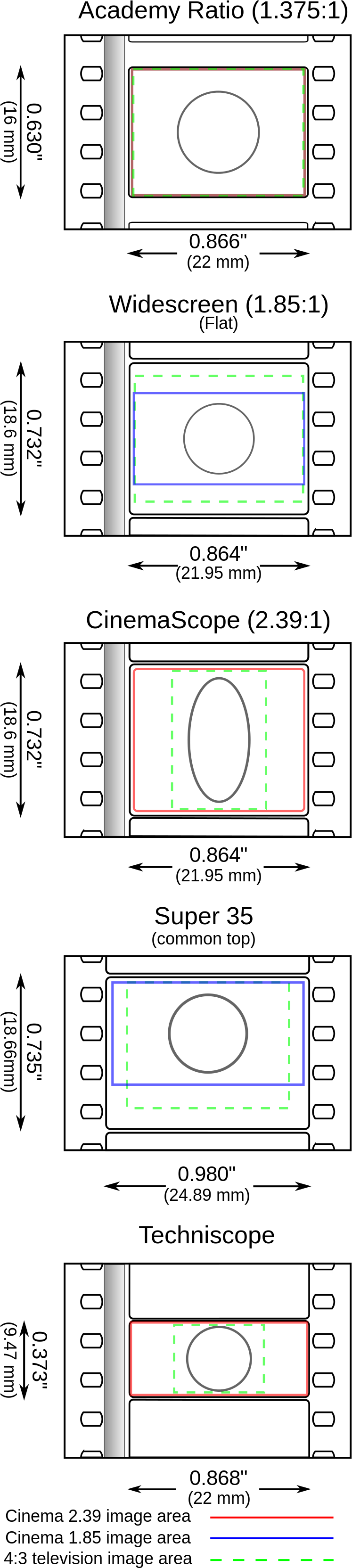 35mm Film Common Formats - Film Dimensions (756x3352), Png Download