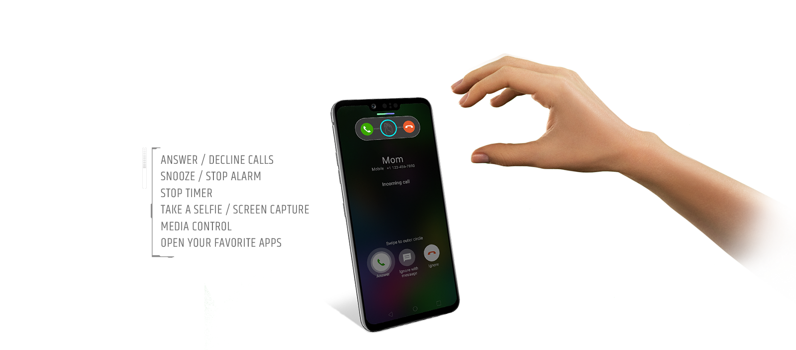 Air Motion Touchless Commands Image - Iphone (1600x705), Png Download
