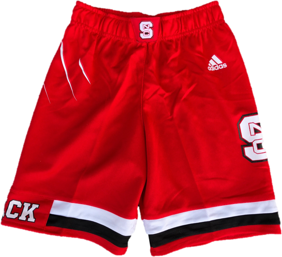 Nc State Wolfpack Adidas Kid's Red 2017 Road Replica - Adidas Short Jersey White And Black Basketball (1024x1024), Png Download