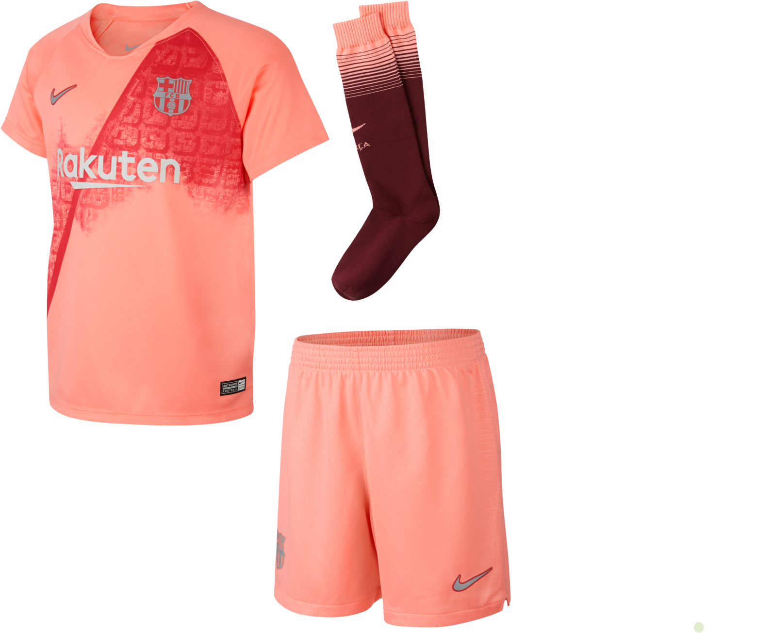 Set Nike Fc Barcelona Little Kids 2018/19 Third 919305-694 - Barcelona Third Kit 2019 (2128x1416), Png Download