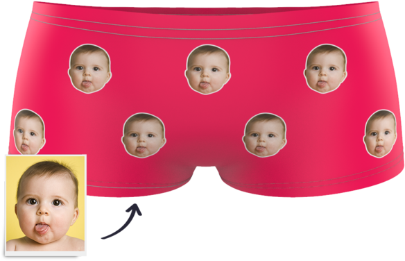 Colorful Kids Boxer Briefs Printed Face - Underpants (600x600), Png Download