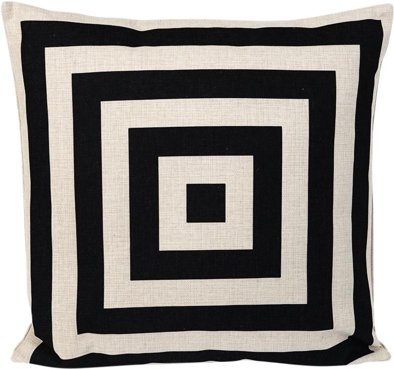 24 X Hypno Cushion - Almofada Chevron Preto E Branco (1080x1080), Png Download