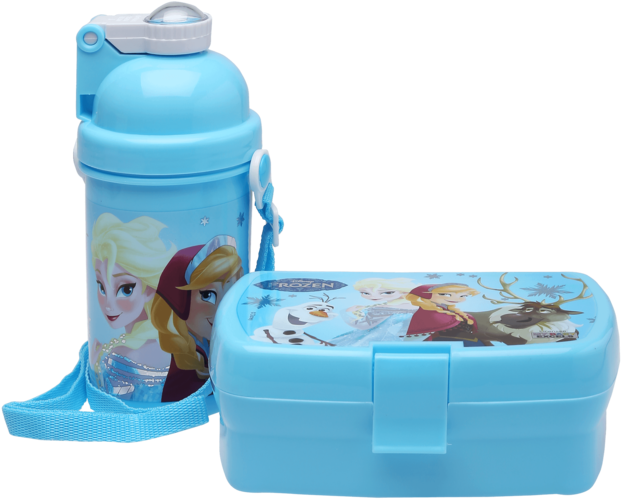 Girls Water Bottle And Lunch Box Combo Set - Water Bottle (640x960), Png Download