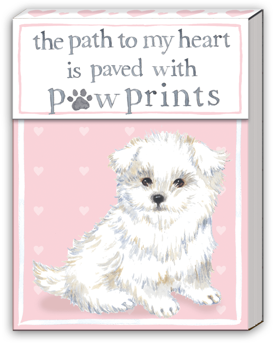 Pawprints Puppy Pocket Note Pad - Maltese (1200x1200), Png Download