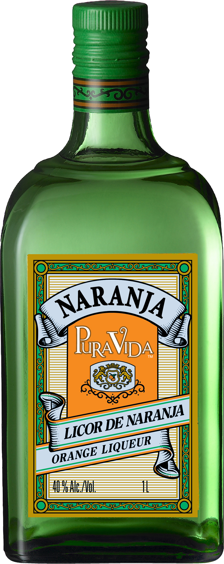 Pura Vida Naranja - Naranja Liquor Us (749x1884), Png Download