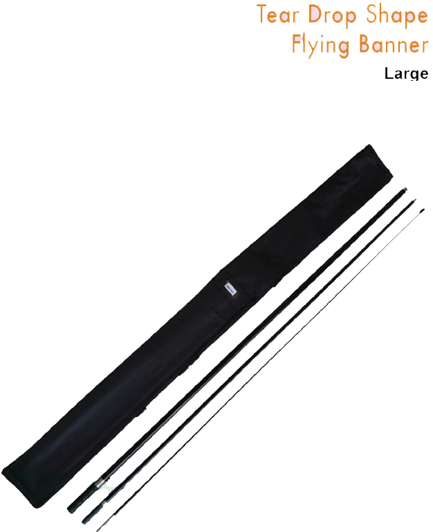 Tear Drop Shape Flying Banner Pole Only Large - Blade (723x1024), Png Download