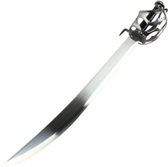 Wavy Basket Hilt Pirate Cutlass - Basket Hilt Cutlass (555x555), Png Download
