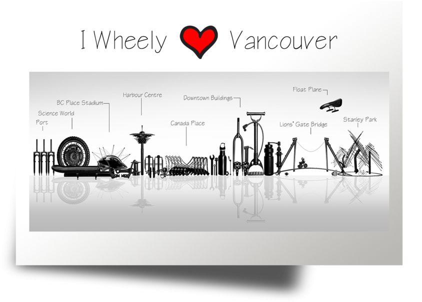 073 I Wheely Love Vancouver - Graphic Design (1000x667), Png Download