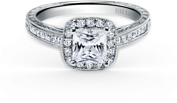 Carmella, Most Prized Creations 18k White Gold Engagement - Engagement Ring (600x600), Png Download