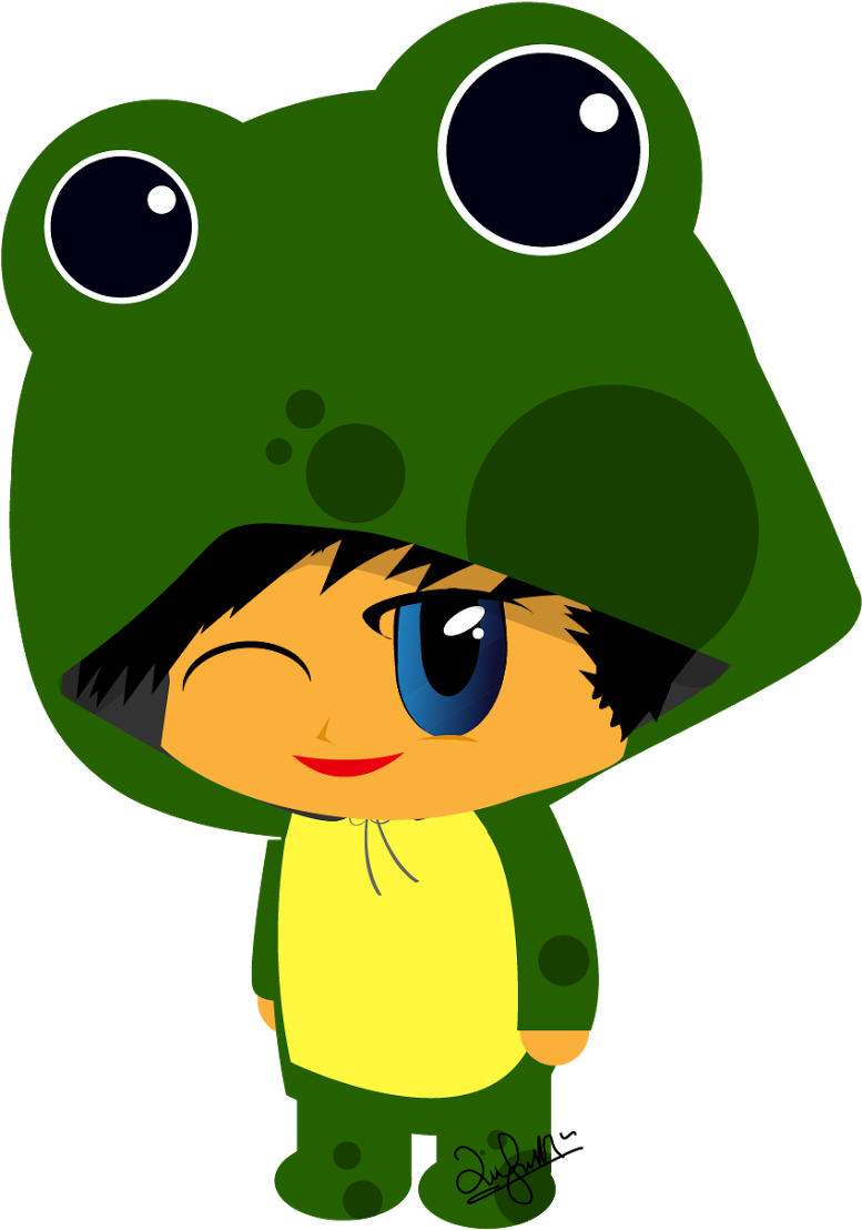 Crazy Frog - Cartoon (1444x1600), Png Download