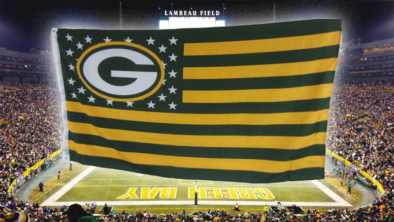 Packad Go Pack Go, Green Bay Packers, - Soccer-specific Stadium (800x452), Png Download